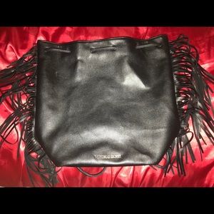 Black Victoria Secret string backpack